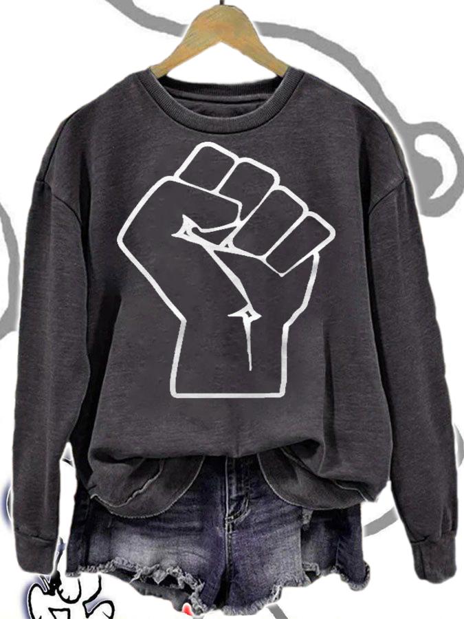 Black Power Fist Black History Month Pullover shirt t-shirt