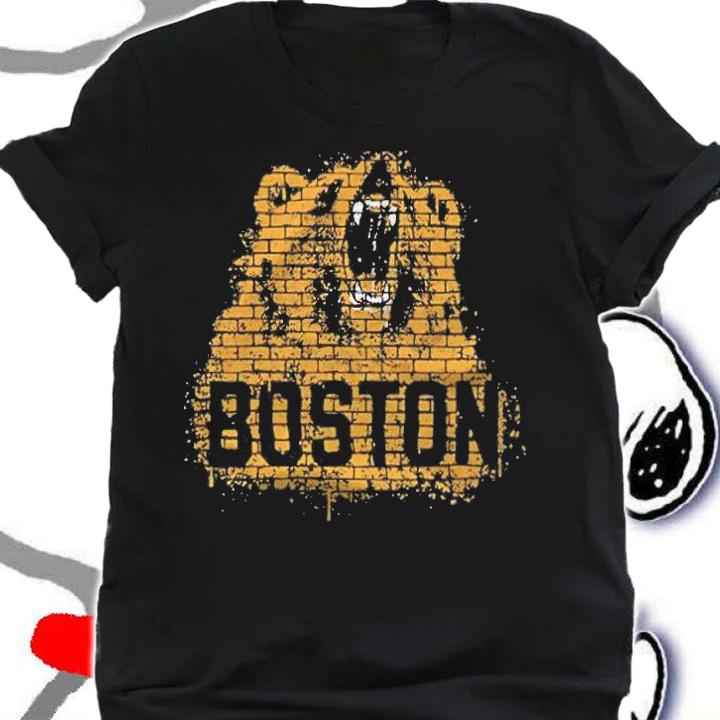 Boston Bear roar graffiti T-shirt t-shirt