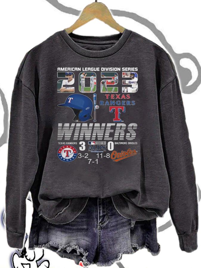 American League Division Series 2023 Texas Rangers Winners t-shirt sweatshirt