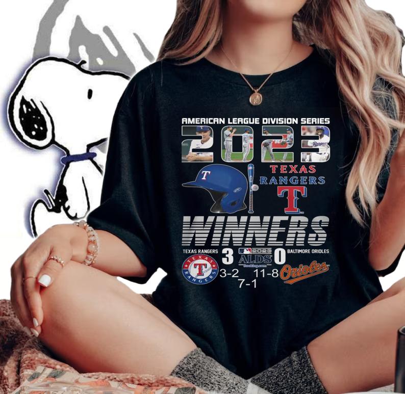 American League Division Series 2023 Texas Rangers Winners t-shirt woman shirt