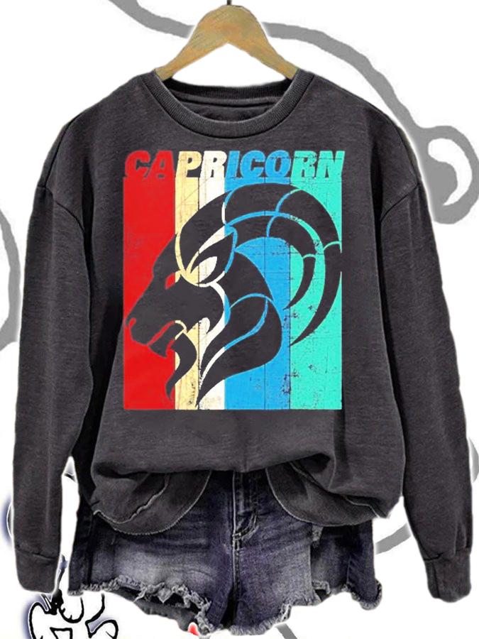 Capricorn Vintage Capricorn Retro Distressed T-Shirt t-shirt sweatshirt