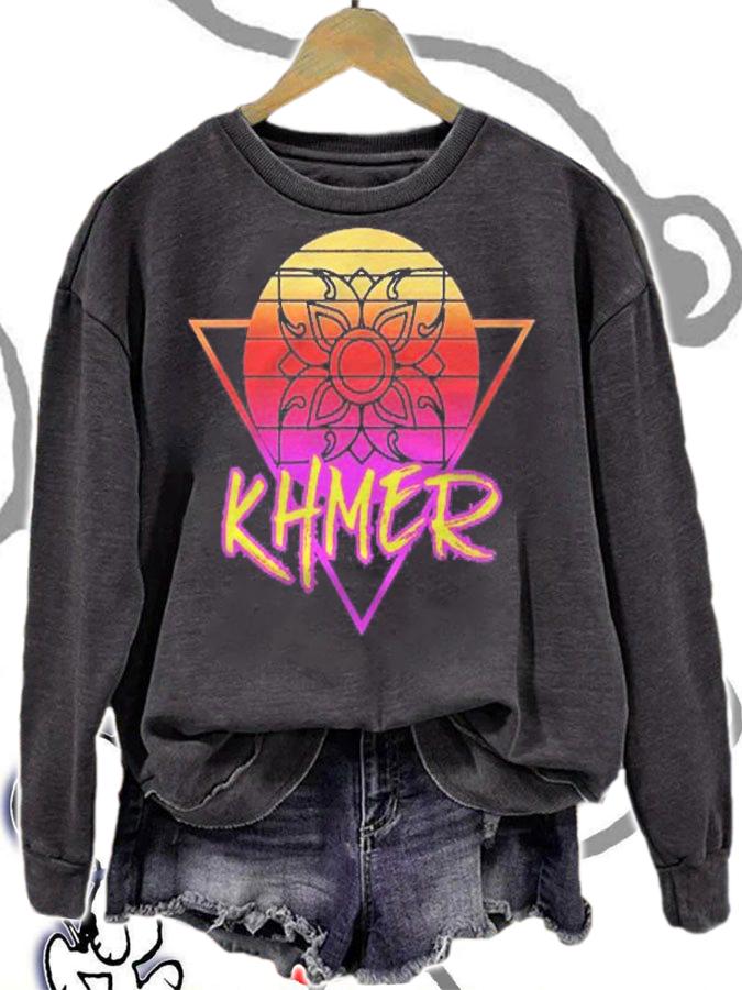 Cool American Cambodia Khmer Pride Retro Shirt t-shirt sweatshirt
