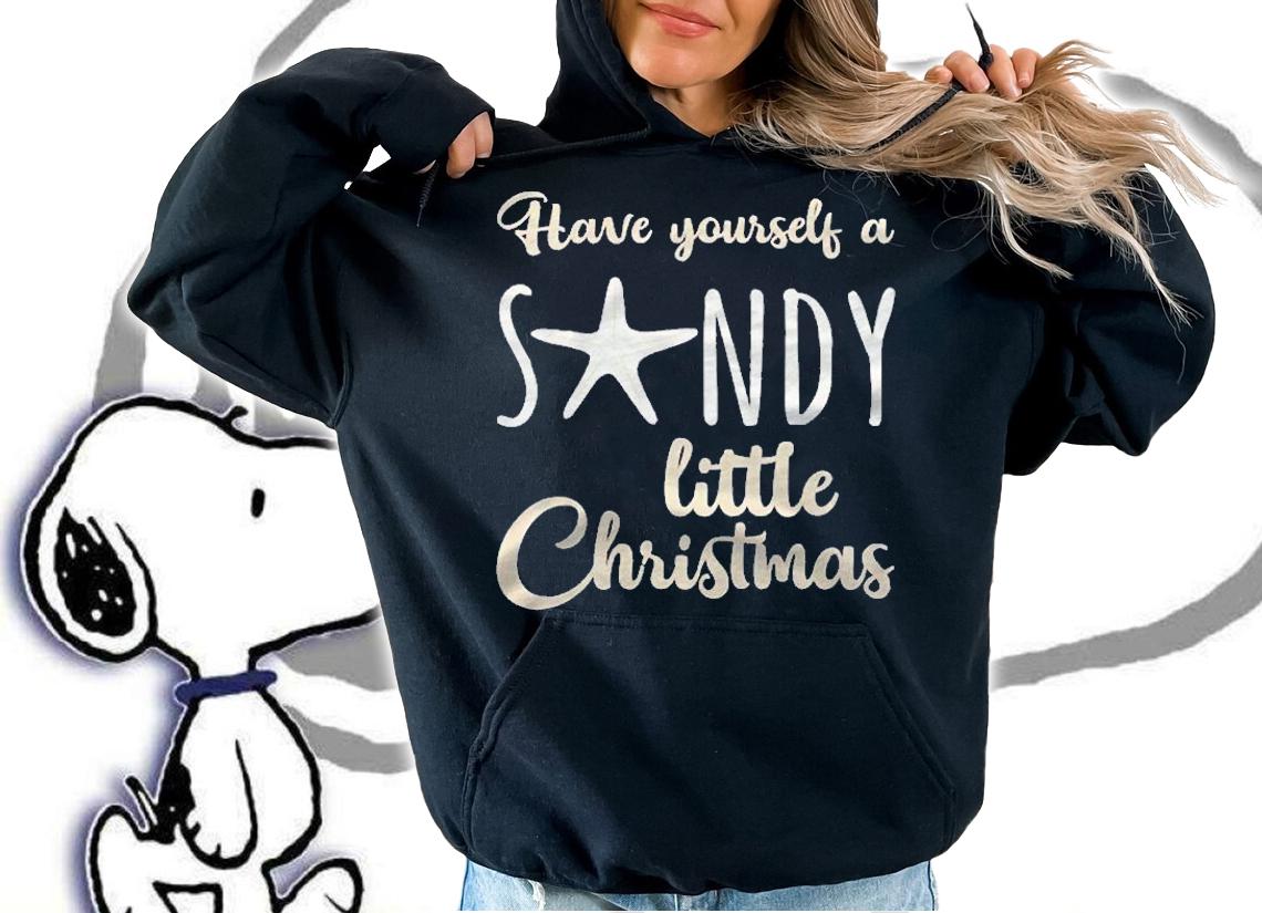Have Yourself A Sandy Little Christmas At The Beach Shirt t-shirt