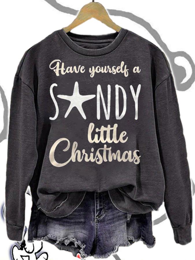 Have Yourself A Sandy Little Christmas At The Beach Shirt t-shirt
