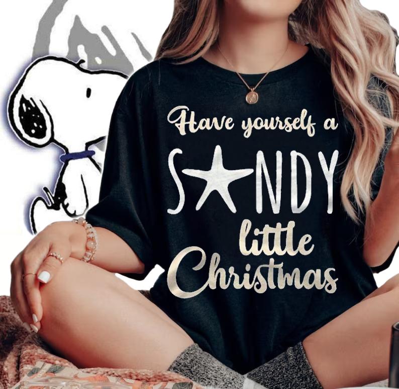 Have Yourself A Sandy Little Christmas At The Beach Shirt t-shirt