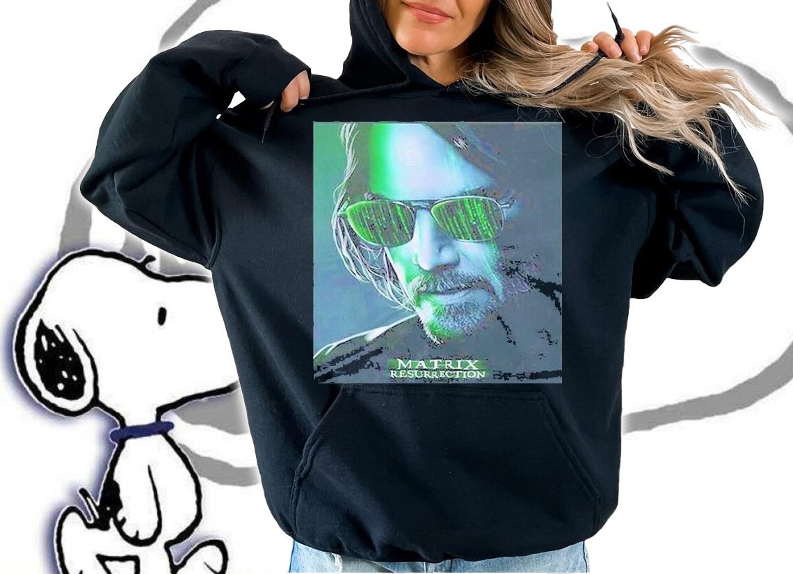 Matrix Resurrections Keanu Reeves 2021 Movie T Shirt t-shirt hoodie