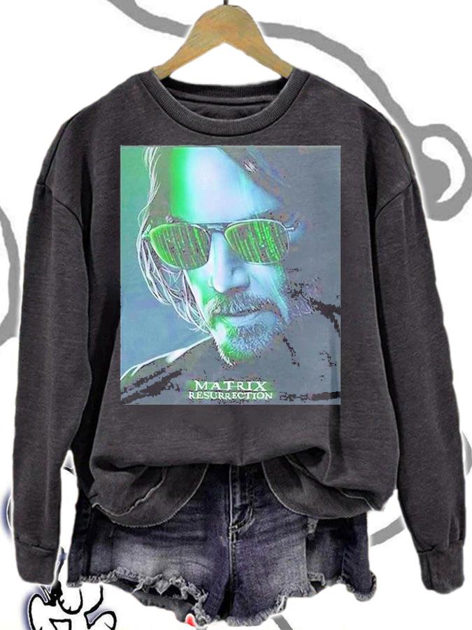 Matrix Resurrections Keanu Reeves 2021 Movie T Shirt t-shirt sweatshirt