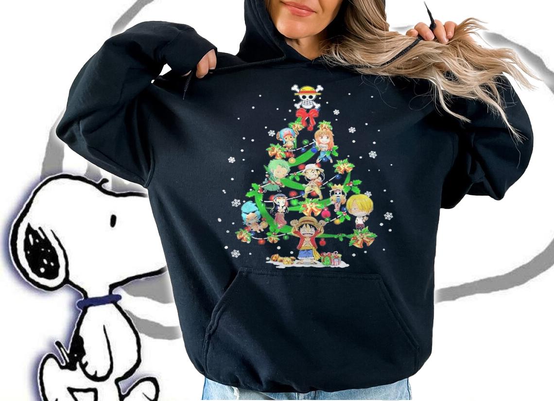 One Piece Chibi Christmas Tree Shirt t-shirt