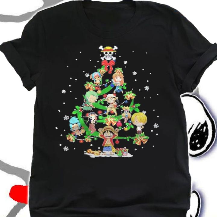 One Piece Chibi Christmas Tree Shirt t-shirt