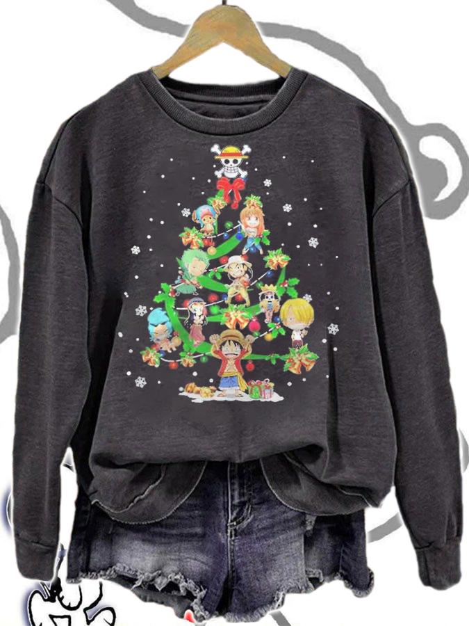 One Piece Chibi Christmas Tree Shirt t-shirt
