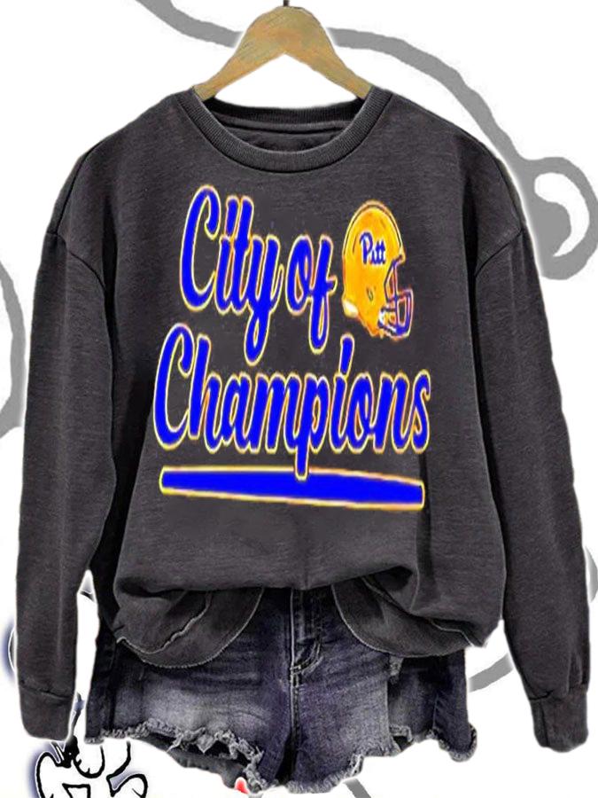 Pitt City Of Champions Football T-Shirt t-shirt sweatshirt