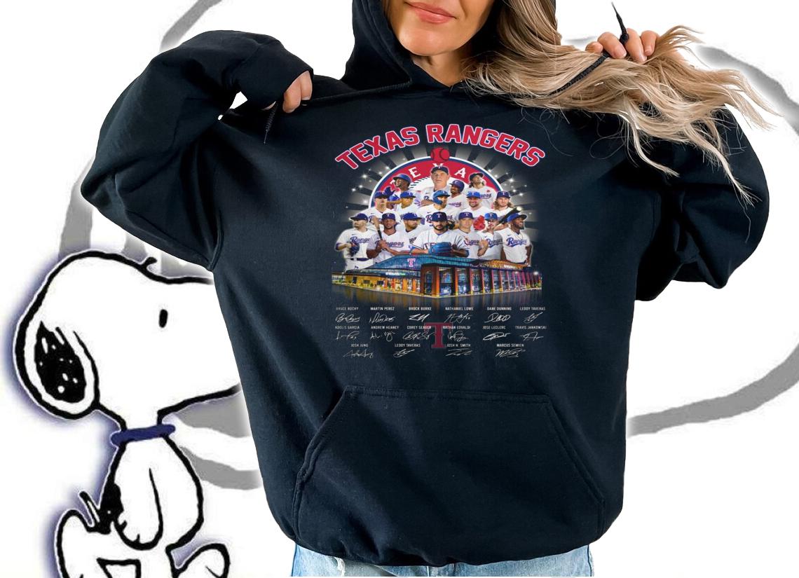 Texas Rangers Team Players Signatures t-shirt