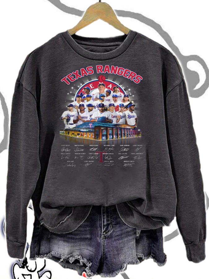 Texas Rangers Team Players Signatures t-shirt