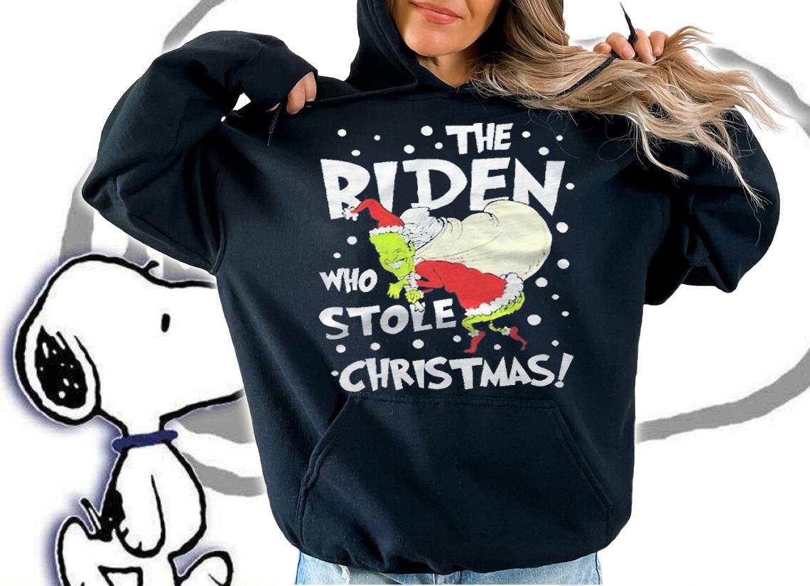 The Biden who stole Christmas T-shirt t-shirt hoodie