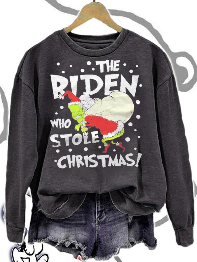 The Biden who stole Christmas T-shirt t-shirt sweatshirt