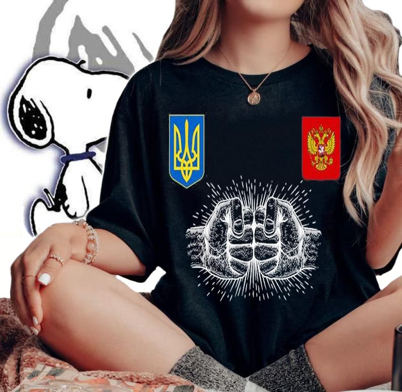 Ukraine and Russia Fists T-Shirt t-shirt