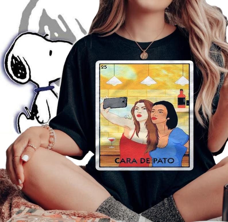 Cara De Pato Duck Face Selfie Girls Mexican Card Game Funny Shirt t-shirt