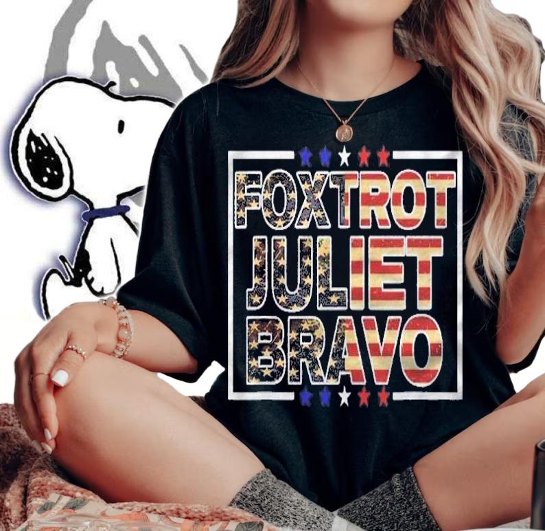 Foxtrot Juliet Bravo Anti Biden Us American Flag Shirt t-shirt woman shirt
