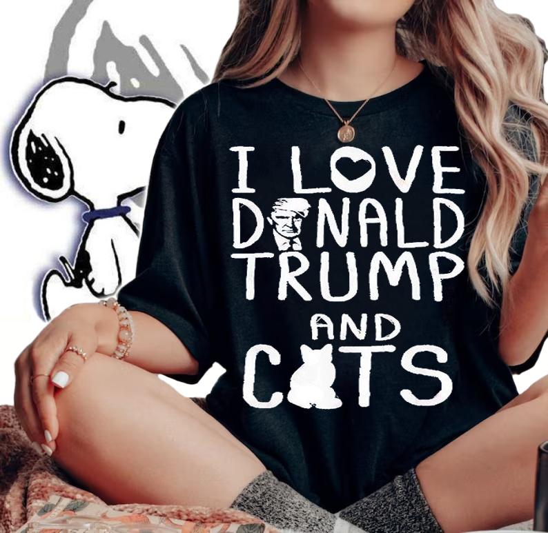 I Love Donald Trump And Cats T-Shirt t-shirt