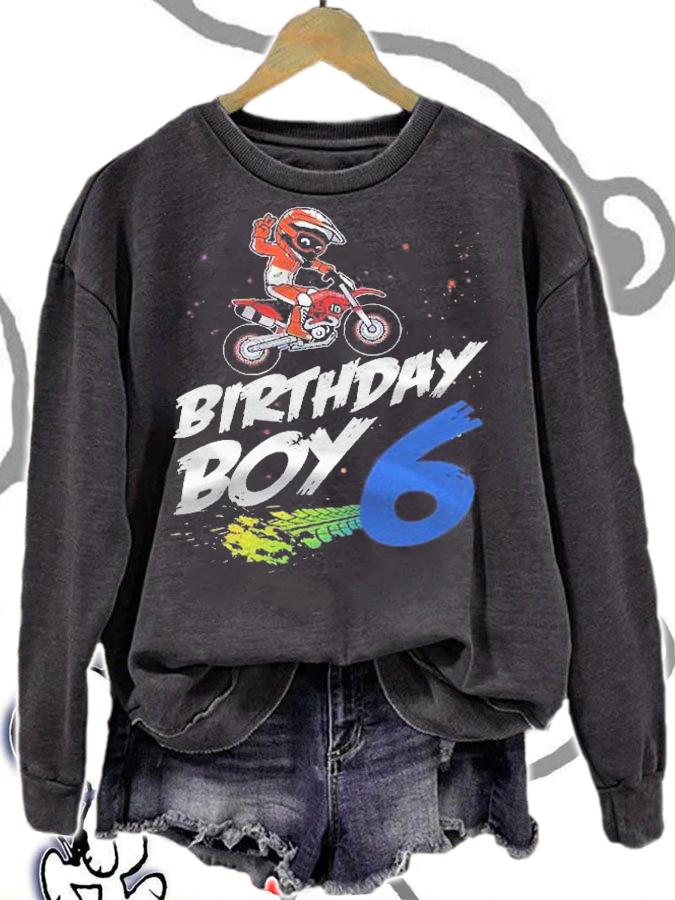Kids 6Th Birthday Boy 6 Years Old Dirt Bike Motocross Rider Shirt t-shirt sweatshirt