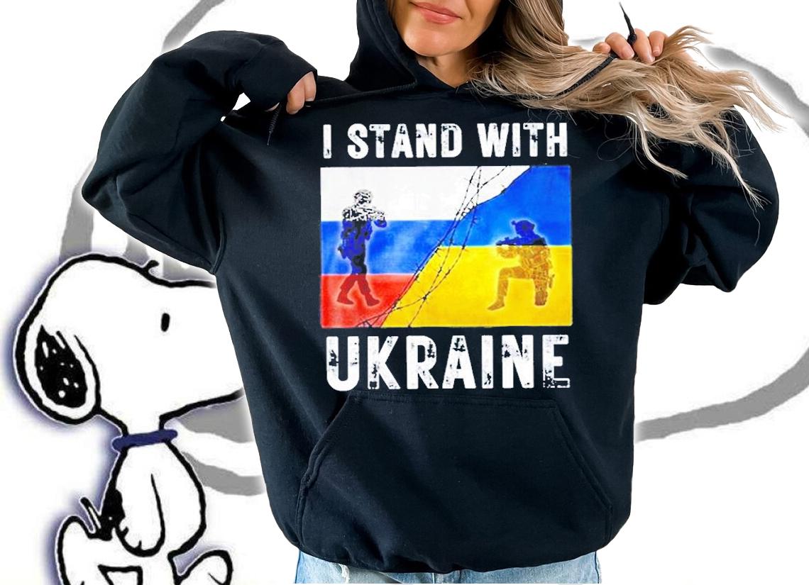 Support I Stand With Ukraine Pray For Ukrainian 2022 T-Shirt t-shirt hoodie