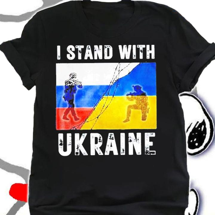 Support I Stand With Ukraine Pray For Ukrainian 2022 T-Shirt t-shirt shirt