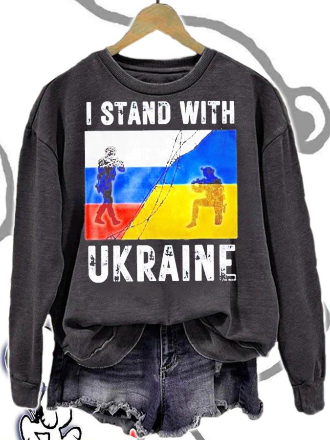 Support I Stand With Ukraine Pray For Ukrainian 2022 T-Shirt t-shirt sweatshirt