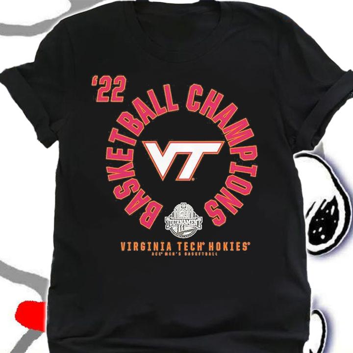 Virginia Tech Hokies 2022 ACC Men's Basketball Conference Tournament Champions T-Shirt t-shirt