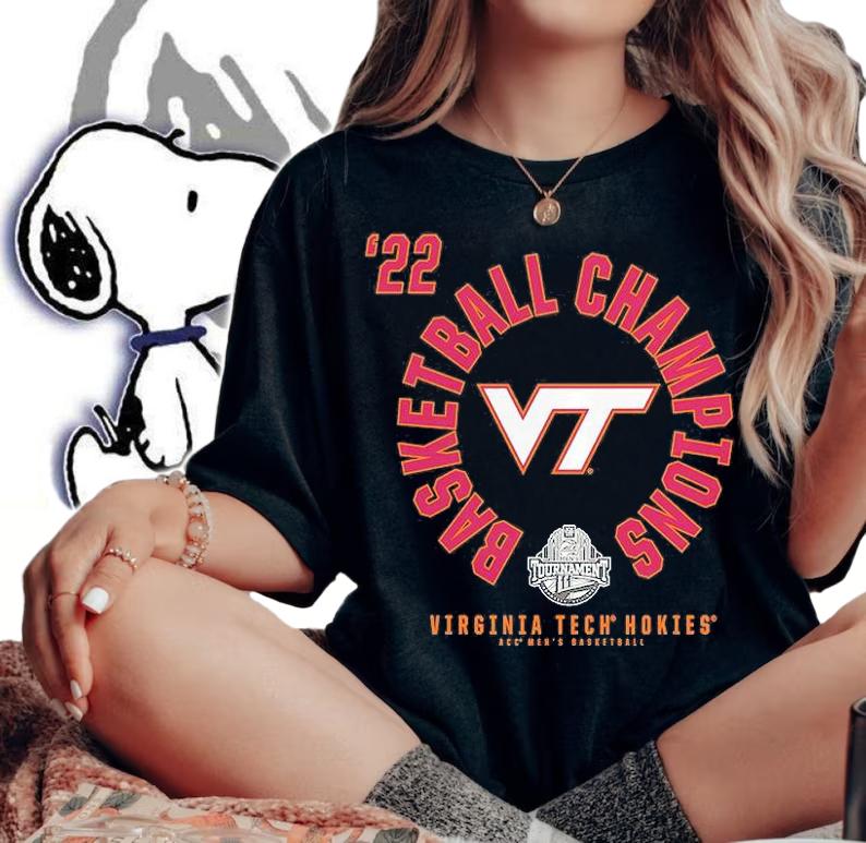 Virginia Tech Hokies 2022 ACC Men's Basketball Conference Tournament Champions T-Shirt t-shirt