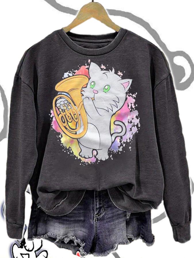 Cat Euphonium For Musician Cat Lover Gift Shirt t-shirt