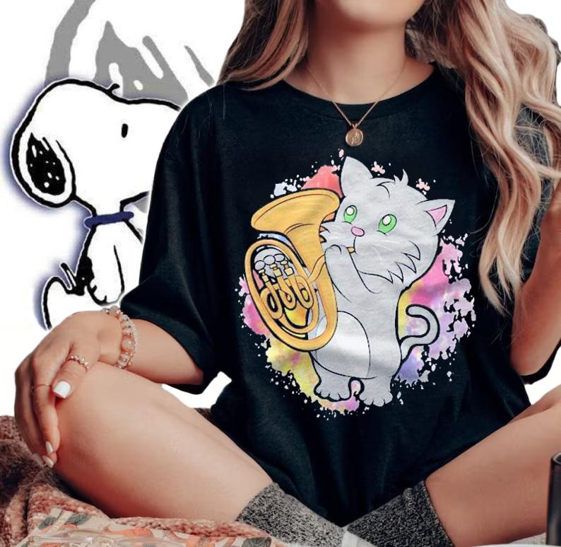 Cat Euphonium For Musician Cat Lover Gift Shirt t-shirt