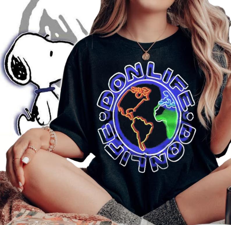 Don life neon zip T-shirt t-shirt