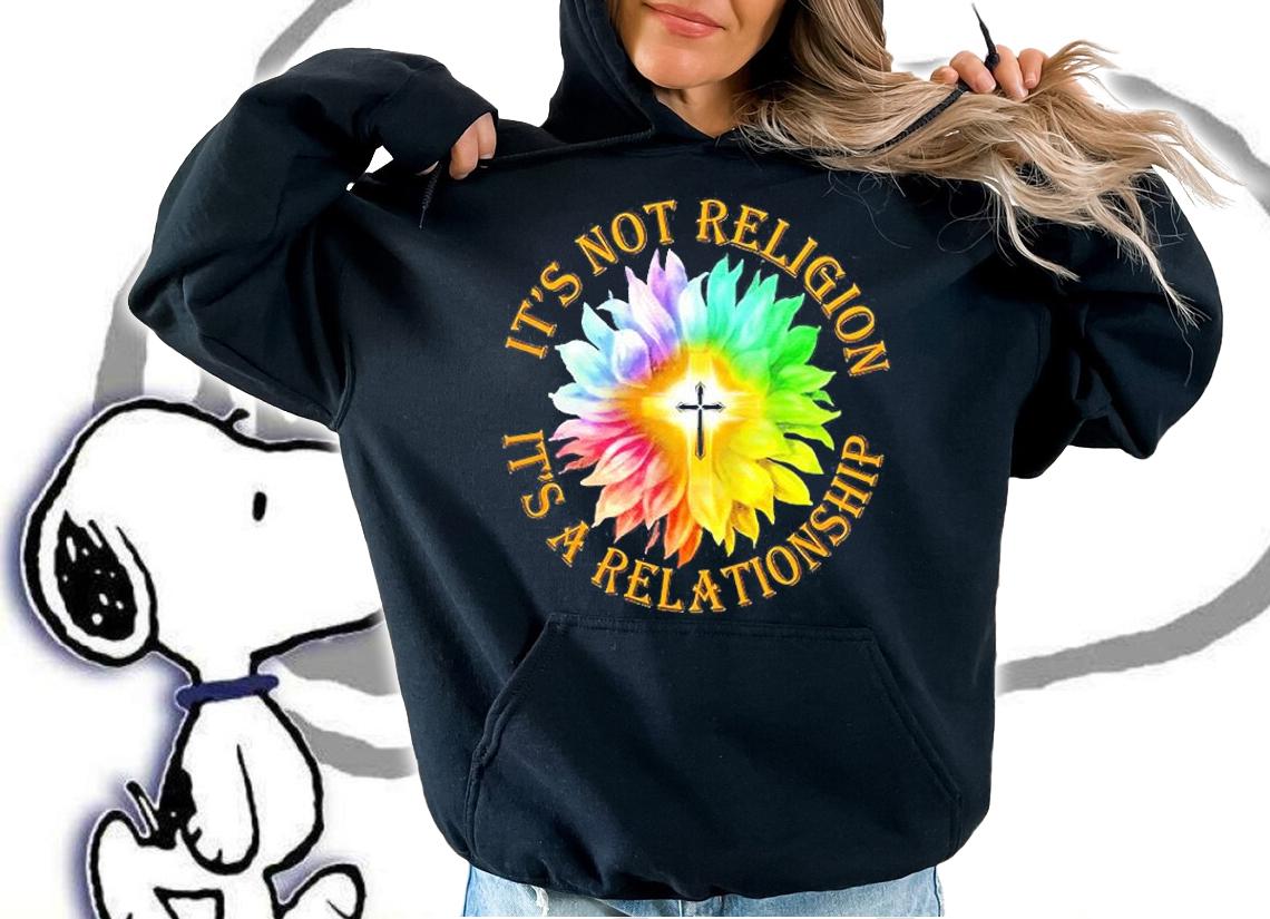 Its Not Religion Its A Relationship Christian Cross Prayer T-Shirt t-shirt hoodie