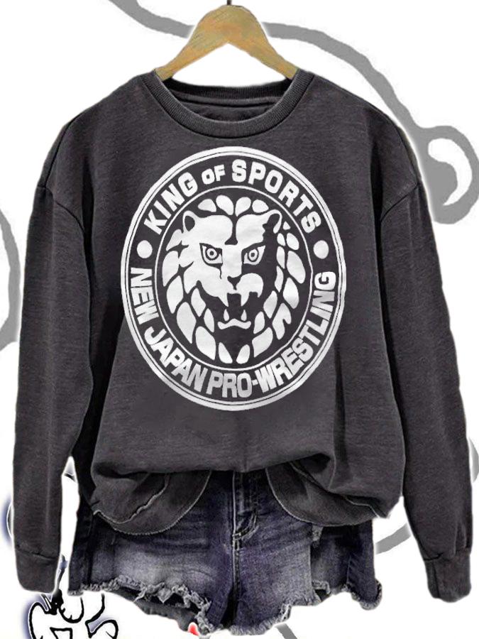 King of sports new Japan pro Wrestling logo T-shirt t-shirt sweatshirt