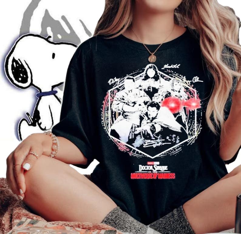 Marvel Studios Doctor Strange In The Multiverse Of Madness 2022 Signatures Shirt t-shirt woman shirt