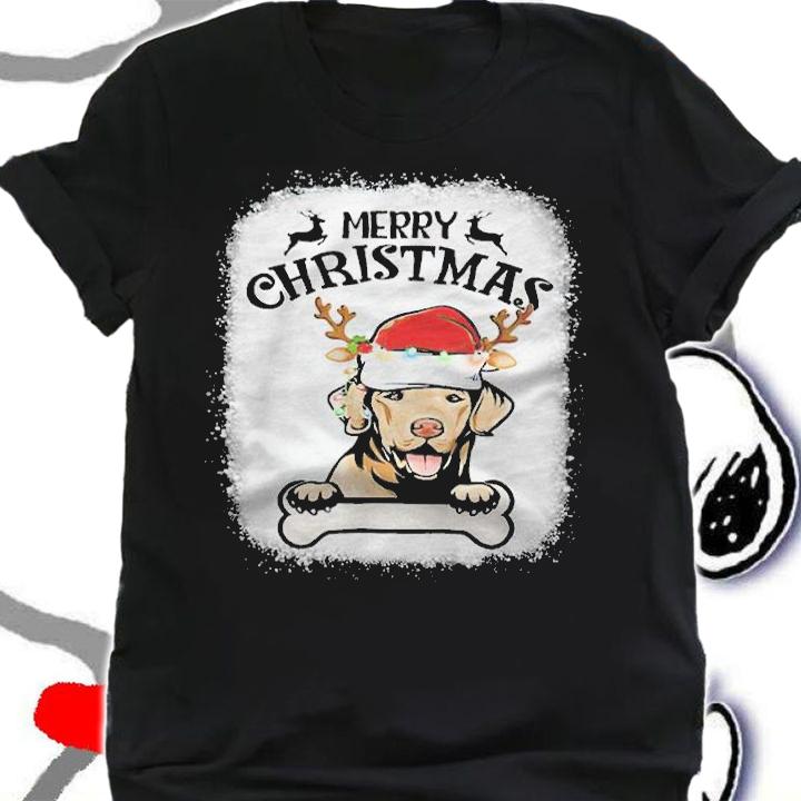 Retriever Santa hat Merry Christmas T-shirt t-shirt