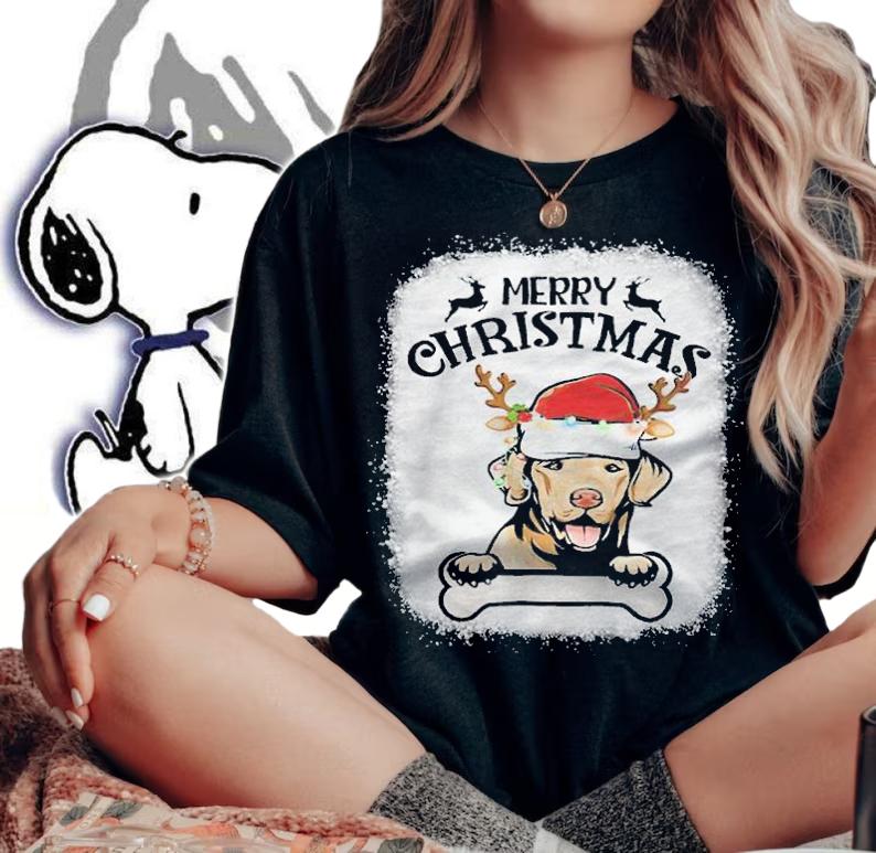 Retriever Santa hat Merry Christmas T-shirt t-shirt
