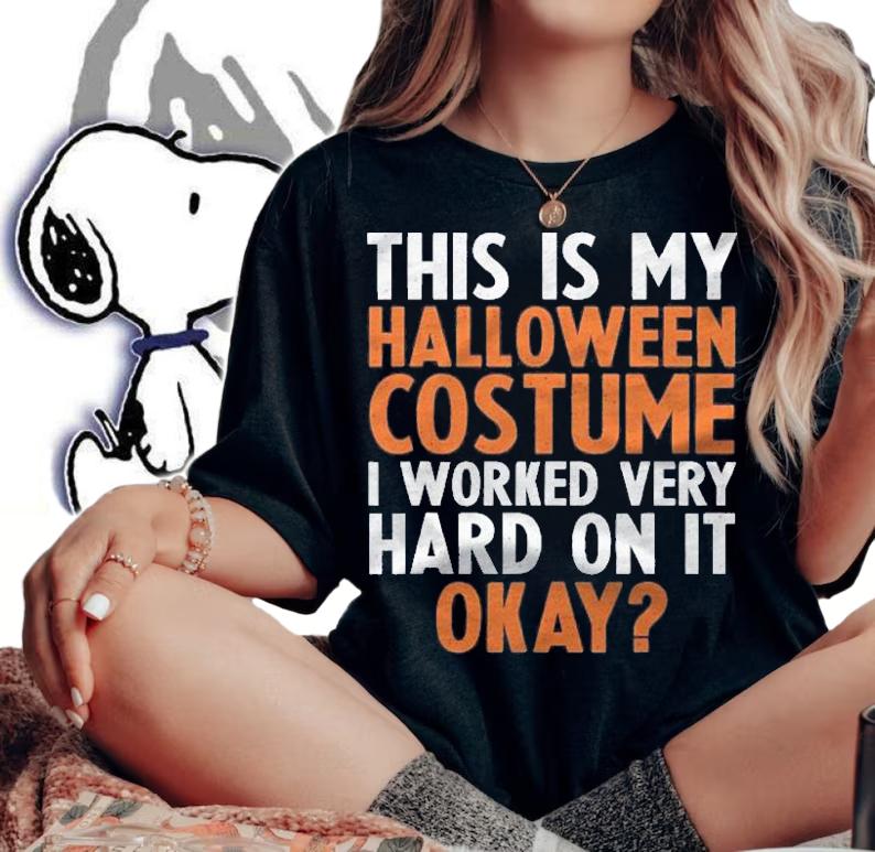 This Is My Halloween Costume Shirt Retro Vintage t-shirt woman shirt
