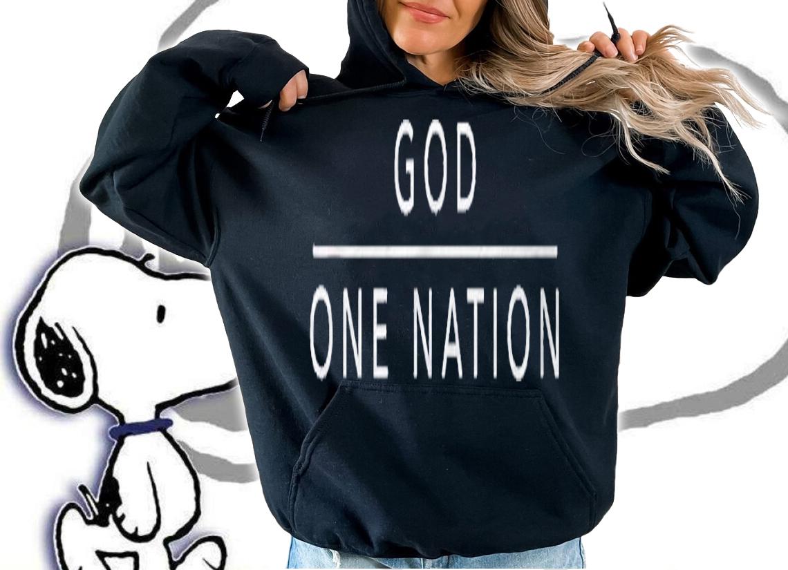One Nation Under God Line Art Patriotic Christian Shirt t-shirt