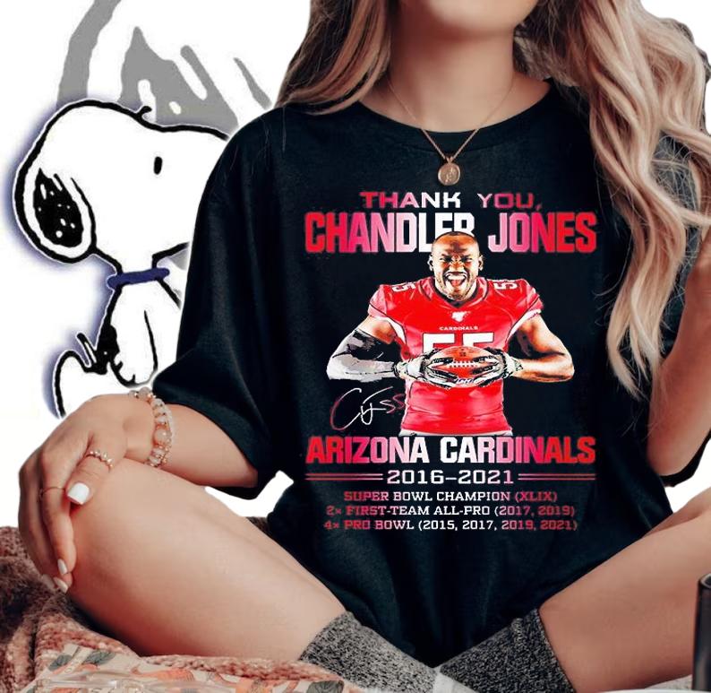 Thank you Chandler Jones Arizona Cardinals 2016 2021 Signature T-Shirt t-shirt woman shirt