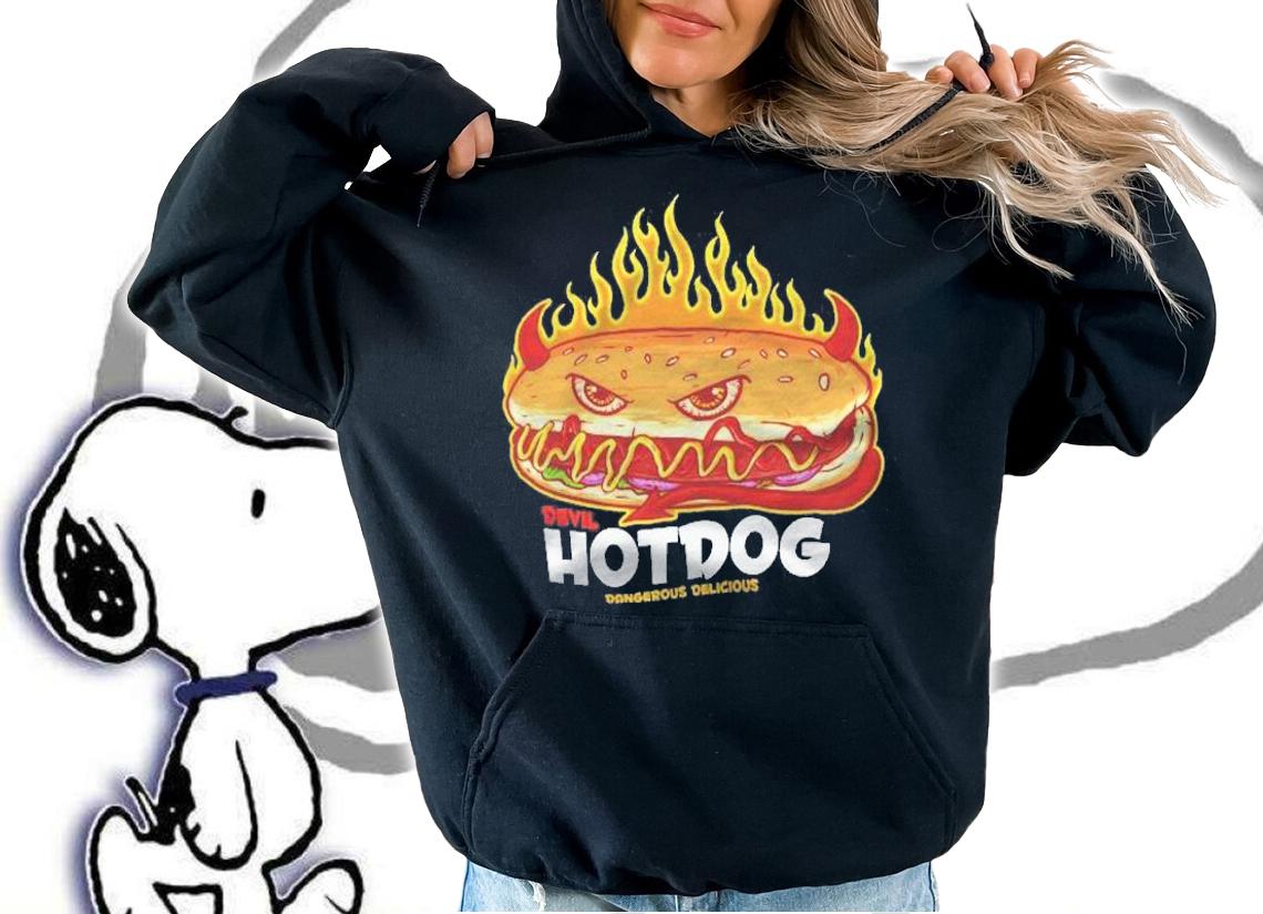 Hotdog Devil Hotdog Dangerous Delicious Shirt t-shirt hoodie