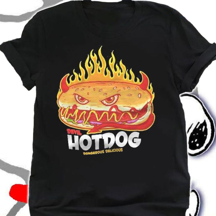Hotdog Devil Hotdog Dangerous Delicious Shirt t-shirt shirt