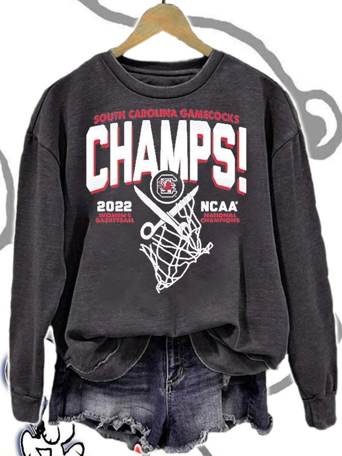 South Carolina Gamecocks Blue 84 Women's 2022 NCAA Women's Basketball National Champions Cut The Net T-Shirt t-shirt sweatshirt