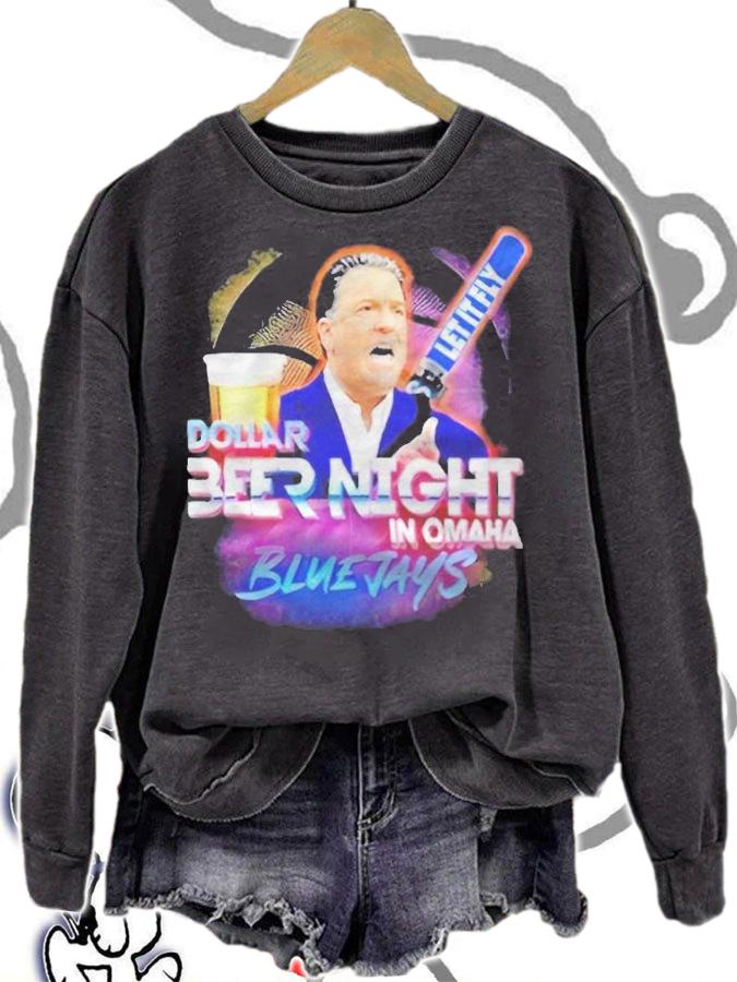 Steve Lavin let it fly dollar beer night in Omaha Blue Jays T-shirt t-shirt sweatshirt