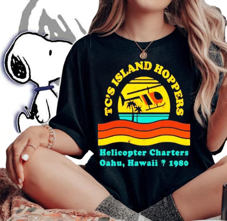 TC's Island Hoppers Helicopter Charters Oahu Hawaii Since 1980 Shirt t-shirt
