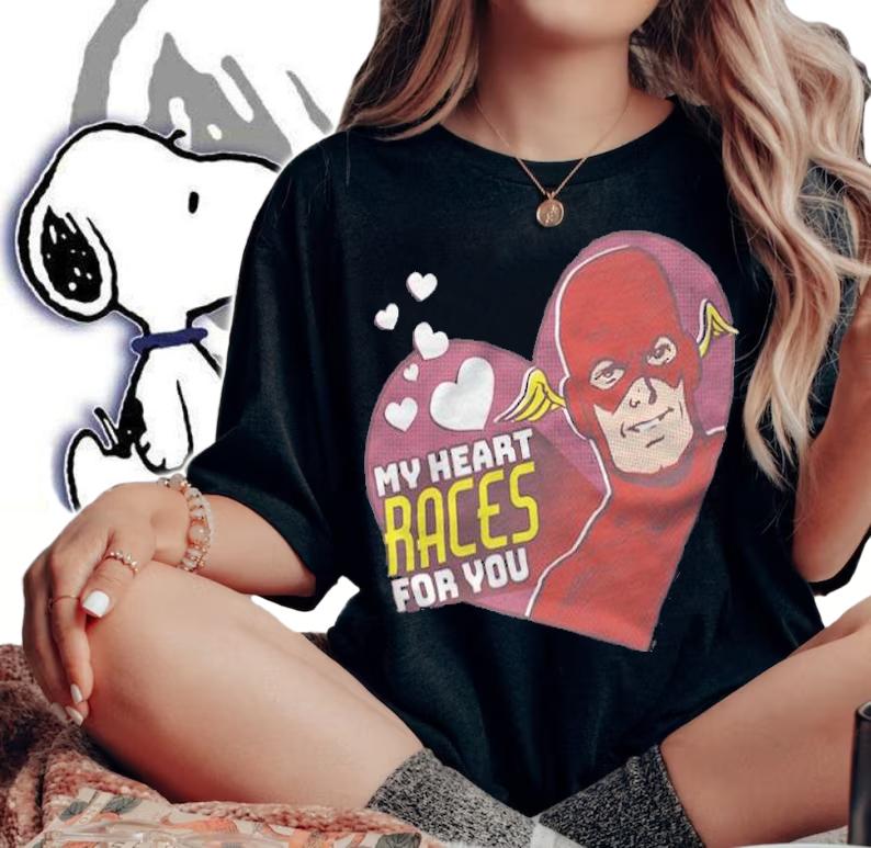 Flash my heart races for you T-shirt t-shirt woman shirt