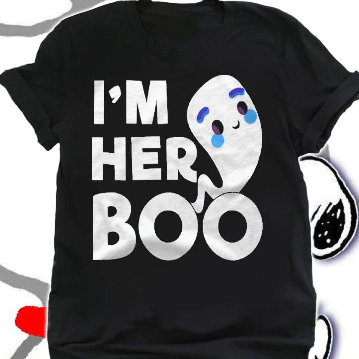 Im Her Boo Halloween Ghost Couples Matching Pullover Shirt t-shirt shirt