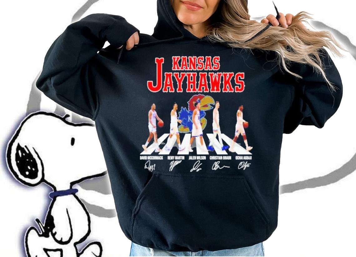 Kansas Jayhawks Basketball Team Abbey Road Signatures Shirt t-shirt hoodie