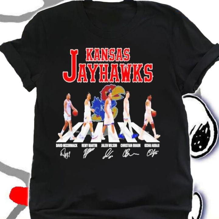 Kansas Jayhawks Basketball Team Abbey Road Signatures Shirt t-shirt shirt