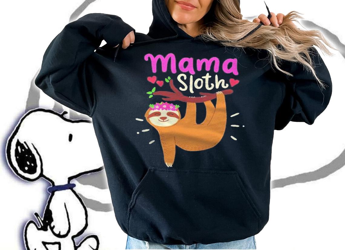 Mama Sloth Lazy Spirit Animal Mom Family Matching Costume Shirt t-shirt hoodie